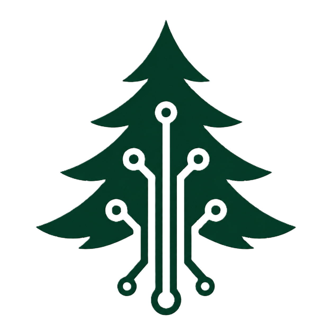 Cedarline Digital tree and circuit logo